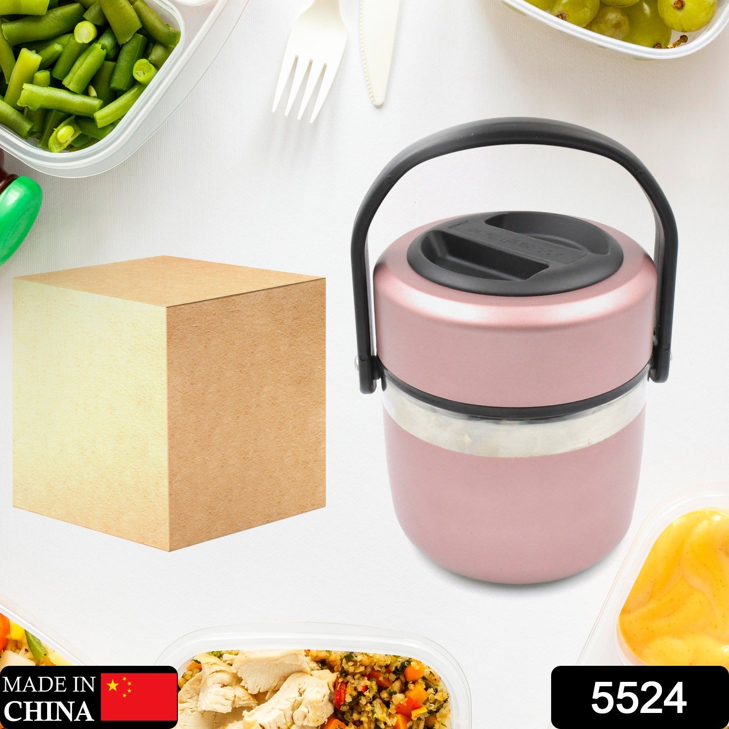 5524 Leak-proof Thermos Flask For Hot Food, Warm Soup Cup, Vacuum Insulated Lunch Box, Food Box for Thermal Container For Food Stainless Steel (Multi-Color) 5524 Leak-proof Thermos Flask For Hot Food, Warm Soup Cup, Vacuum Insulated Lunch Box, Food Box for Thermal Container For Food Stainless Steel (Multi-Color)